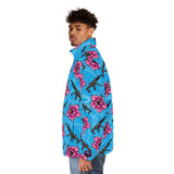 Chaqueta acolchada azul hibisco de alta capacidad para hombre de Rad Palm 