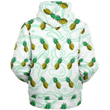 Sudadera con capucha blanca con forro polar y diseño de piña de Rad Palm 