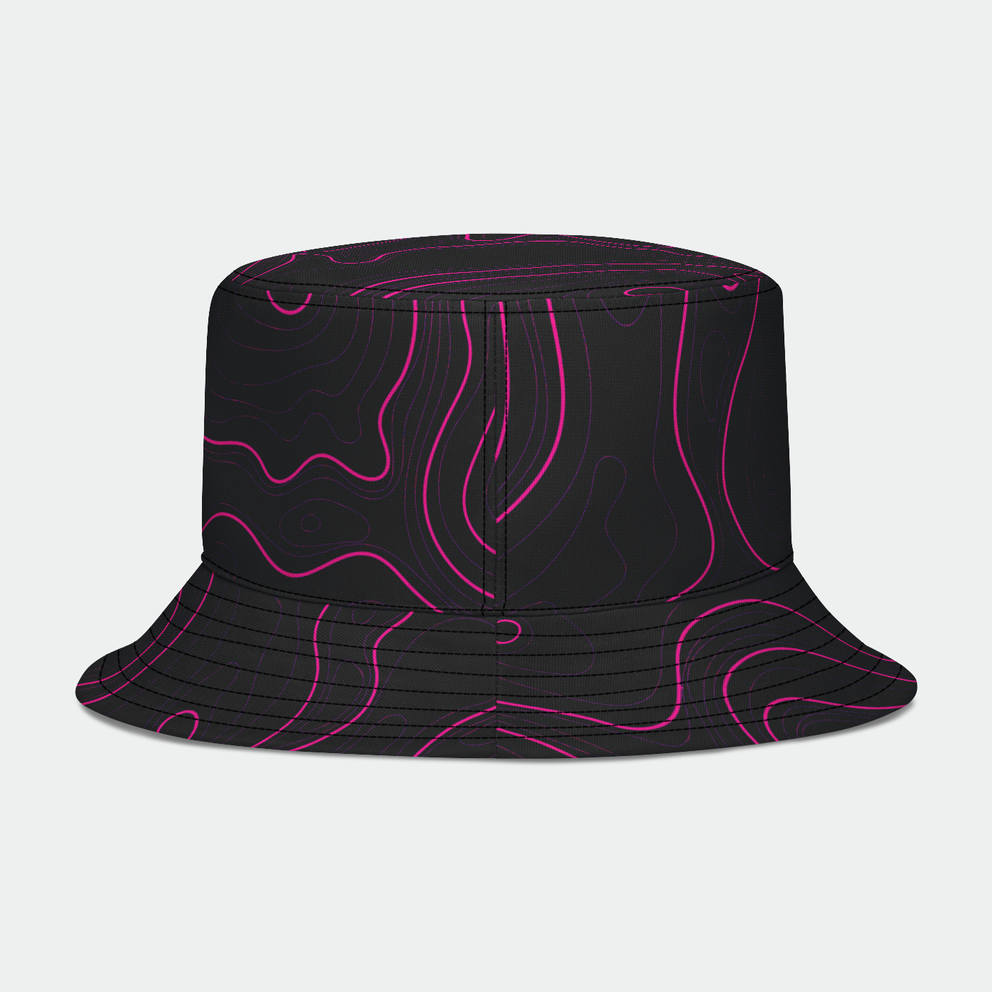 Rad Palm Black Pink Topo Bucket Hat