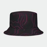 Sombrero de pescador con diseño de topo en rosa y negro de Rad Palm