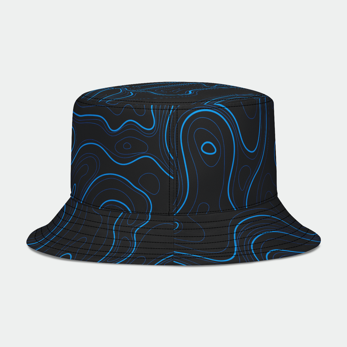 Rad Palm Black and Blue Topo Bucket Hat