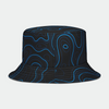 Load image into Gallery viewer, Rad Palm Black and Blue Topo Bucket Hat