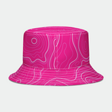 Sombrero de pescador Topo rosa y blanco