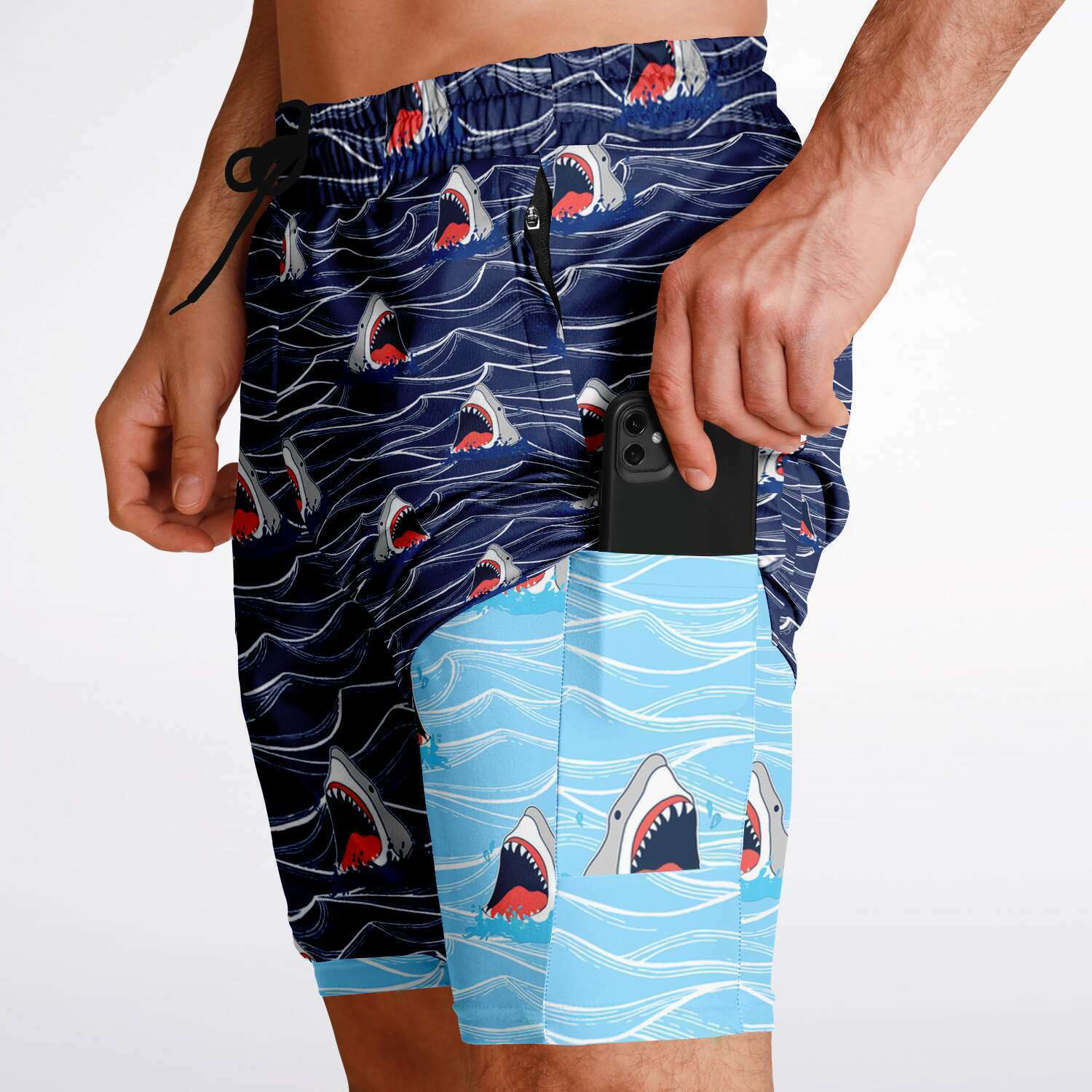 Pantalones cortos 2 en 1 Rad Palm Shark Bait para hombre 