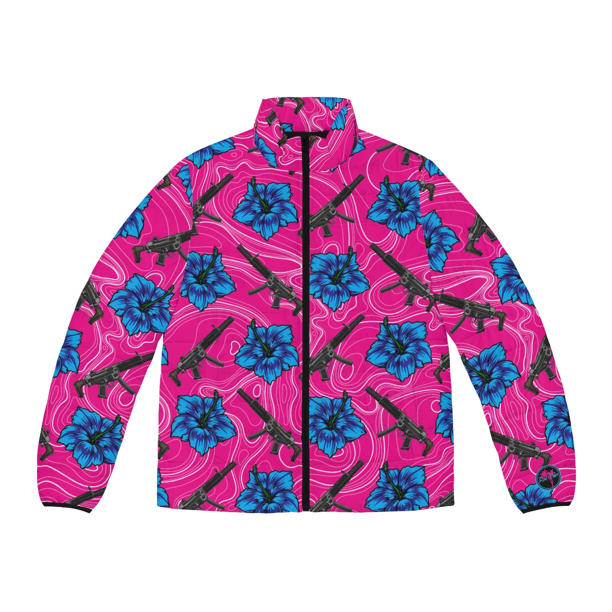 Chaqueta acolchada de alta capacidad para hombre Rad Palm Hibiscus 