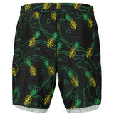 Pantalones cortos 2 en 1 para hombre con diseño de piña y muerte de Rad Palm 