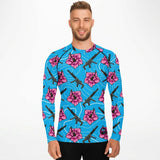 Rad Palm High Capacity Hibiscus Blue Rash Guard