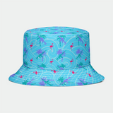 Sombrero de pescador con diseño de olas tropicales