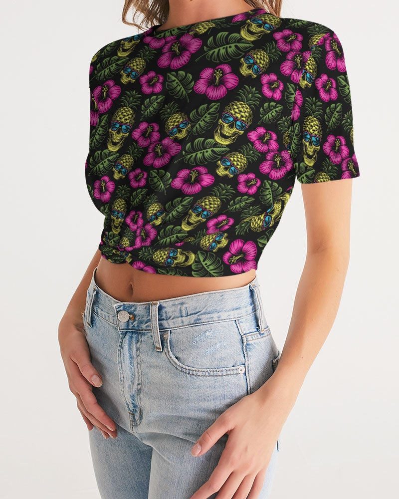 Pineapple Head Women's Twist-Front Cropped Tee