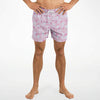 Load image into Gallery viewer, Rad Palm Party Like A Flock Star Pink Men&#39;s Swim Trunks