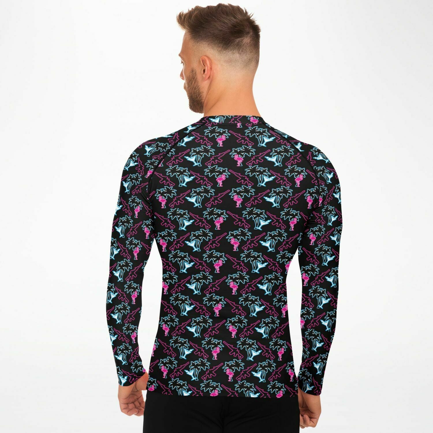 Rad Palm Neon Attack Rash Guard