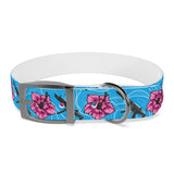 Collar para perros azul hibisco de alta capacidad Rad Palm 