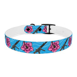 Collar para perros azul hibisco de alta capacidad Rad Palm 