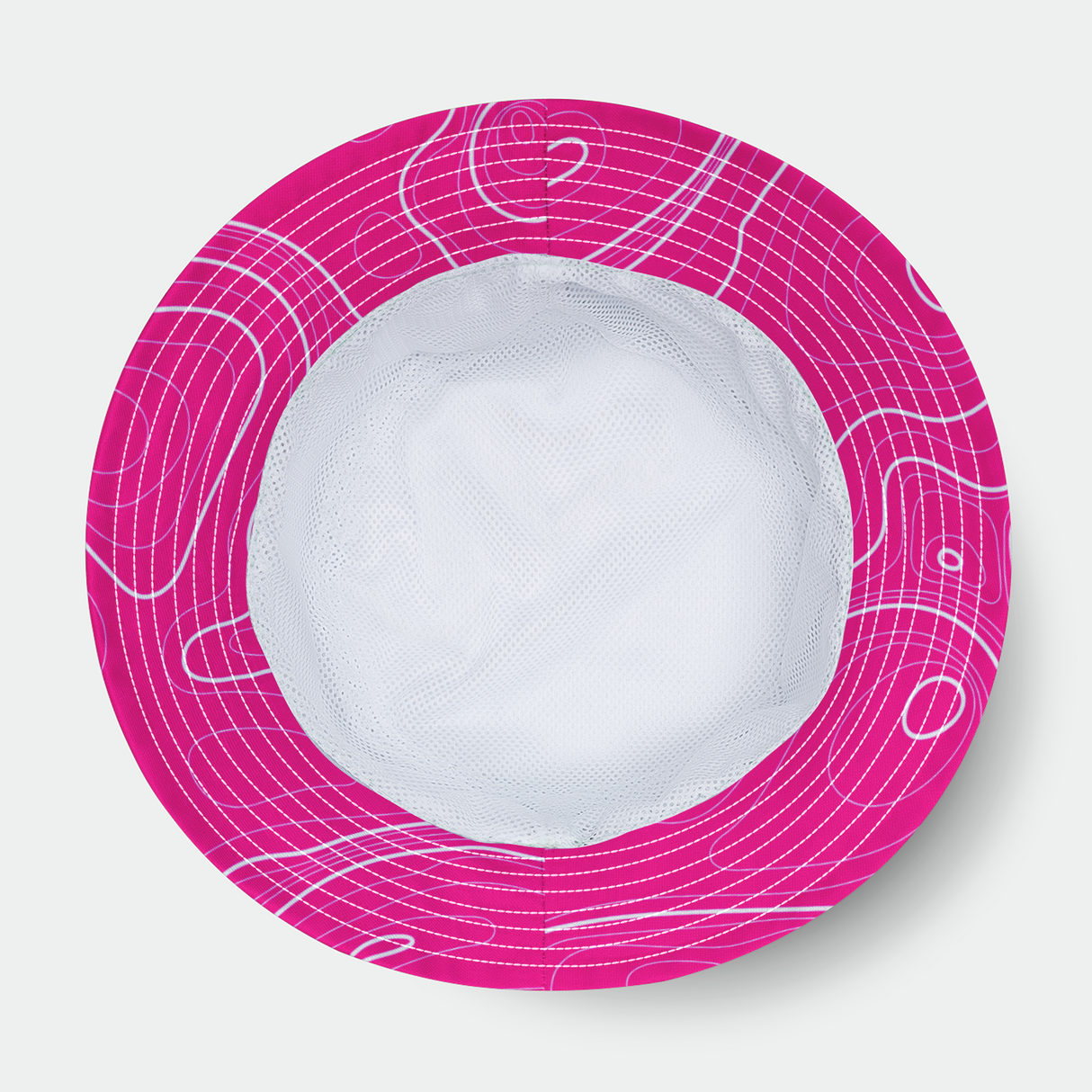 Sombrero de pescador Topo rosa y blanco