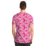 Camiseta unisex rosa tropical Rad Palm 