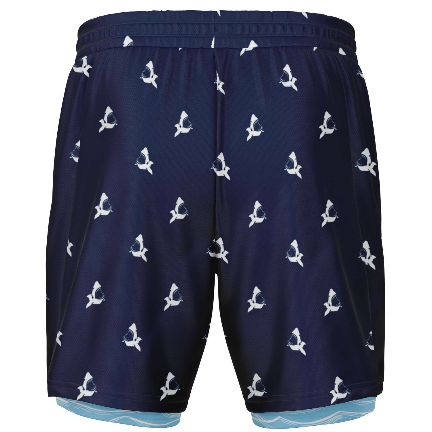 Pantalones cortos 2 en 1 para hombre en azul profundo Rad Palm 