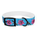 Collar para perros azul hibisco de alta capacidad Rad Palm 