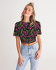 Load image into Gallery viewer, Pineapple Head Women&#39;s Twist-Front Cropped Tee