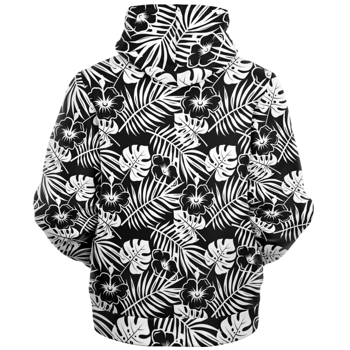 Sudadera con capucha y cremallera de microfibra Rad Palm BLK WHT 