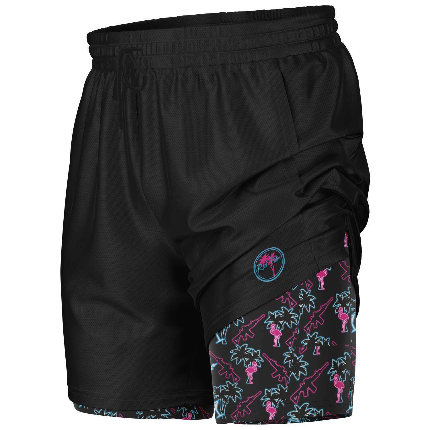 Pantalones cortos Rad Palm Neon Attack 2 en 1 