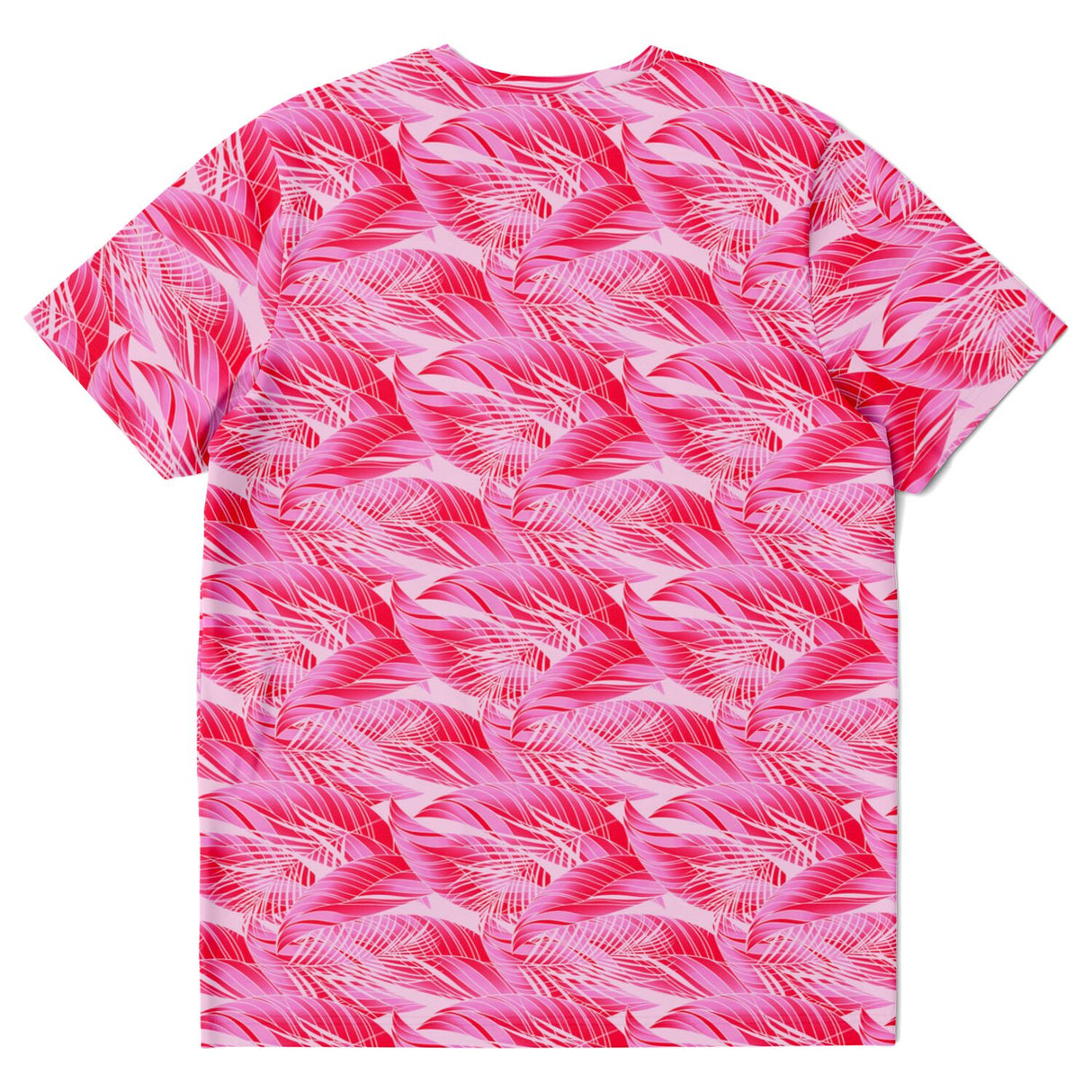 Camiseta unisex rosa tropical Rad Palm 