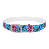 Collar para perros azul hibisco de alta capacidad Rad Palm 