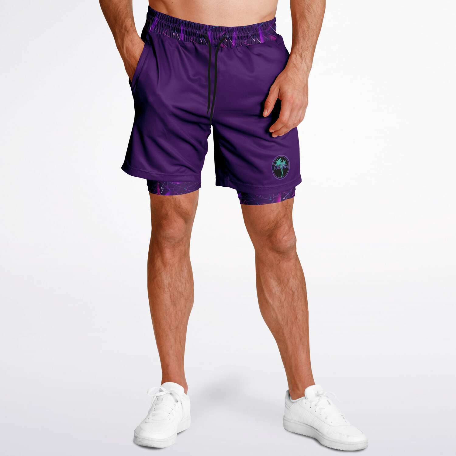 Pantalones cortos 2 en 1 para hombre Rad Palm Skate Night 