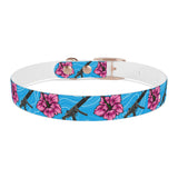 Collar para perros azul hibisco de alta capacidad Rad Palm 