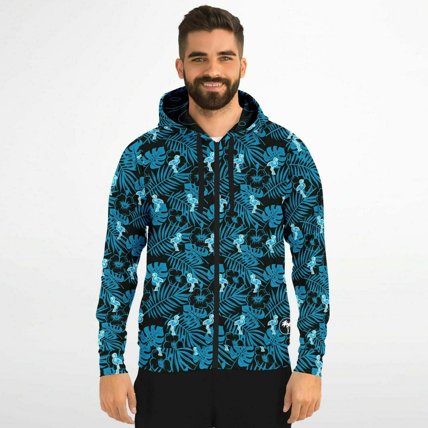 Rad Palm Party Like A Flock Star Zip Up Hoodie