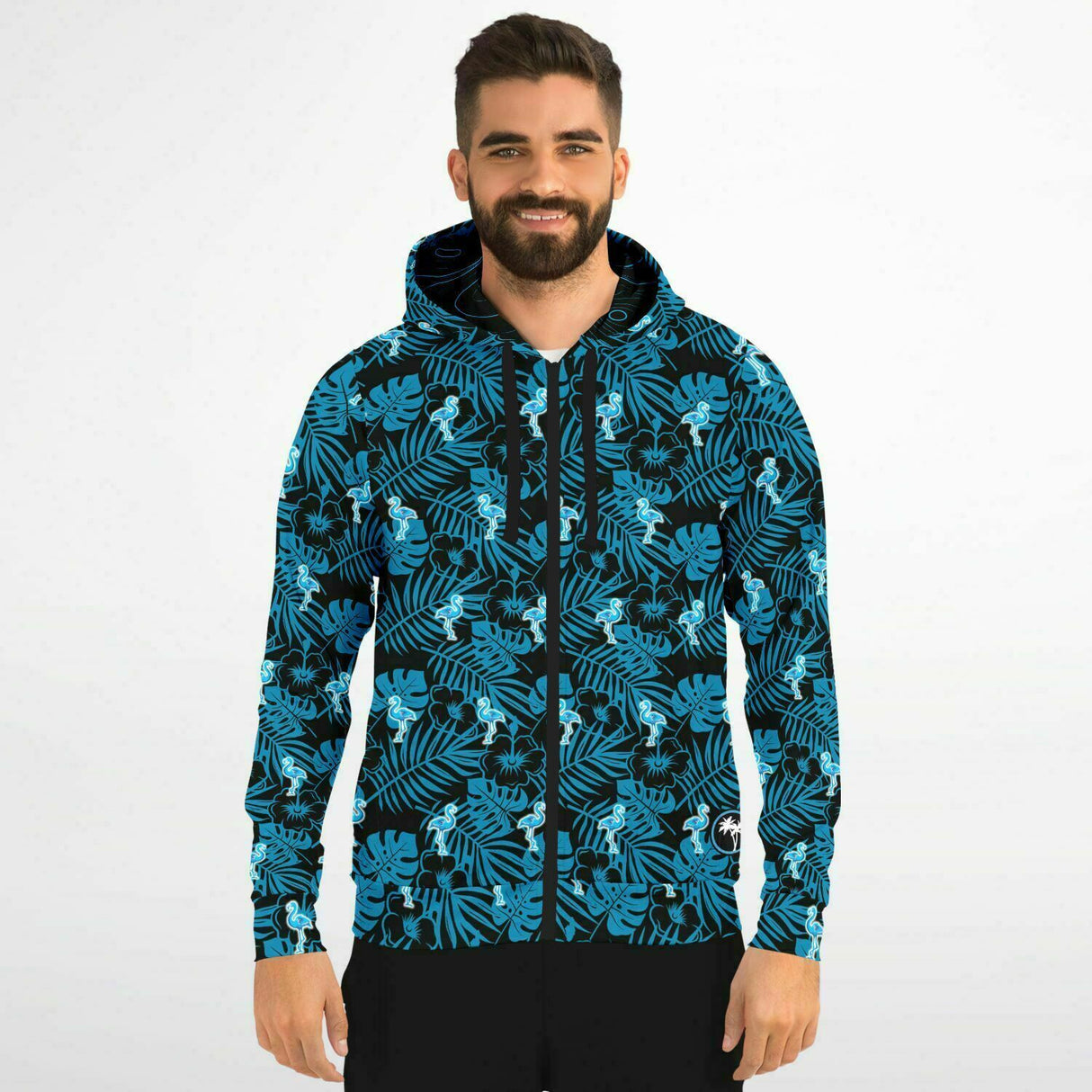 Sudadera con capucha y cremallera Rad Palm Party Like A Flock Star 