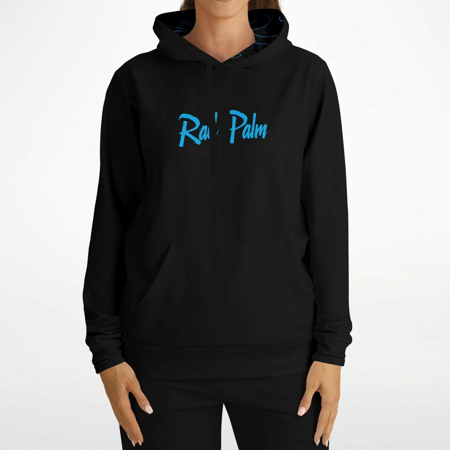 Rad Palm Icon Blue Topographic Pullover Hoodie