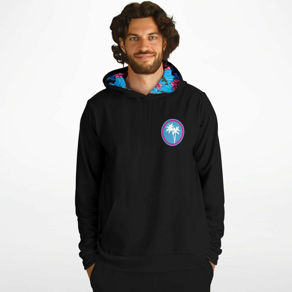 Sudadera con capucha azul Rad Palm Icon HCH 