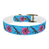 Collar para perros azul hibisco de alta capacidad Rad Palm 