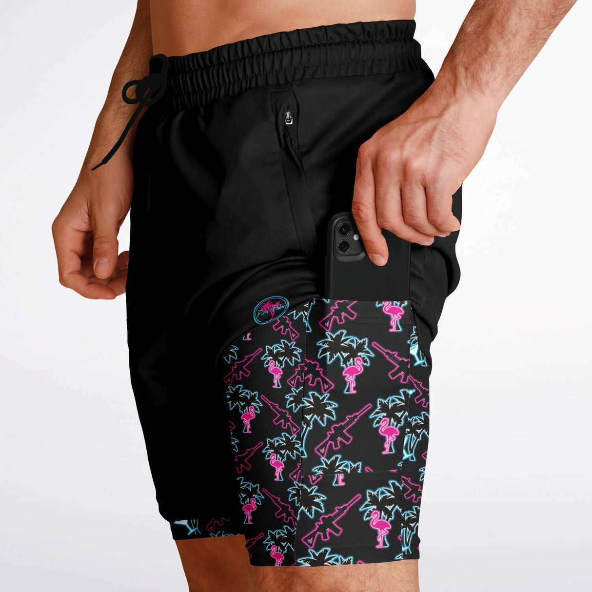 Pantalones cortos Rad Palm Neon Attack 2 en 1 