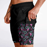 Pantalones cortos Rad Palm Neon Attack 2 en 1 