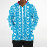 Sudadera con capucha y cremallera Aloha azul Rad Palm