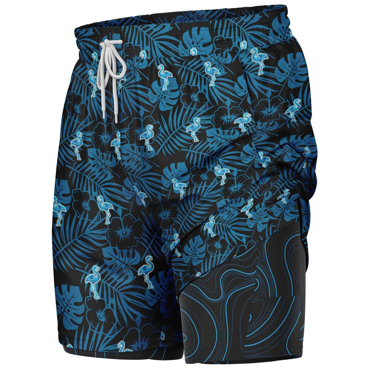 Rad Palm Party Like A Flockstar Men's 2-in-1 Shorts