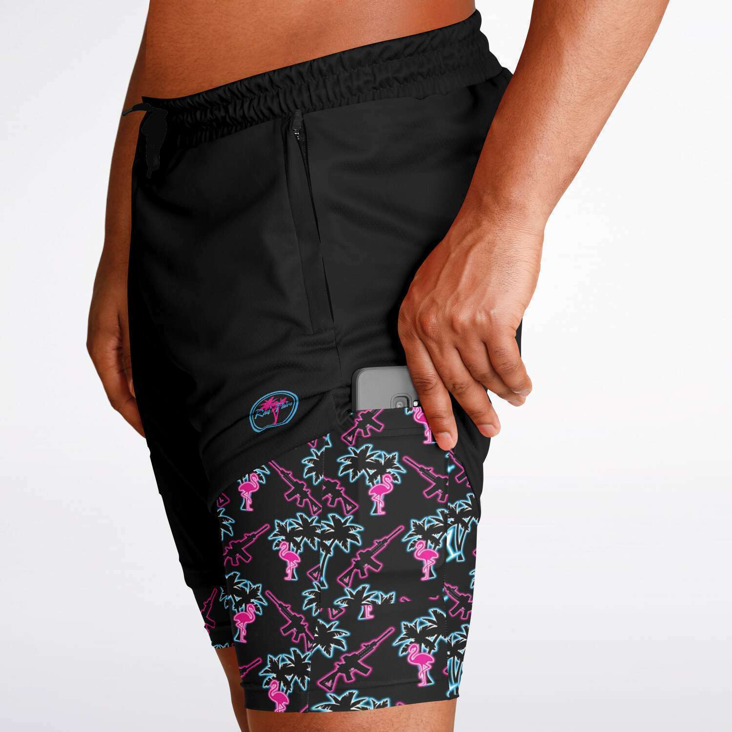 Pantalones cortos Rad Palm Neon Attack 2 en 1 