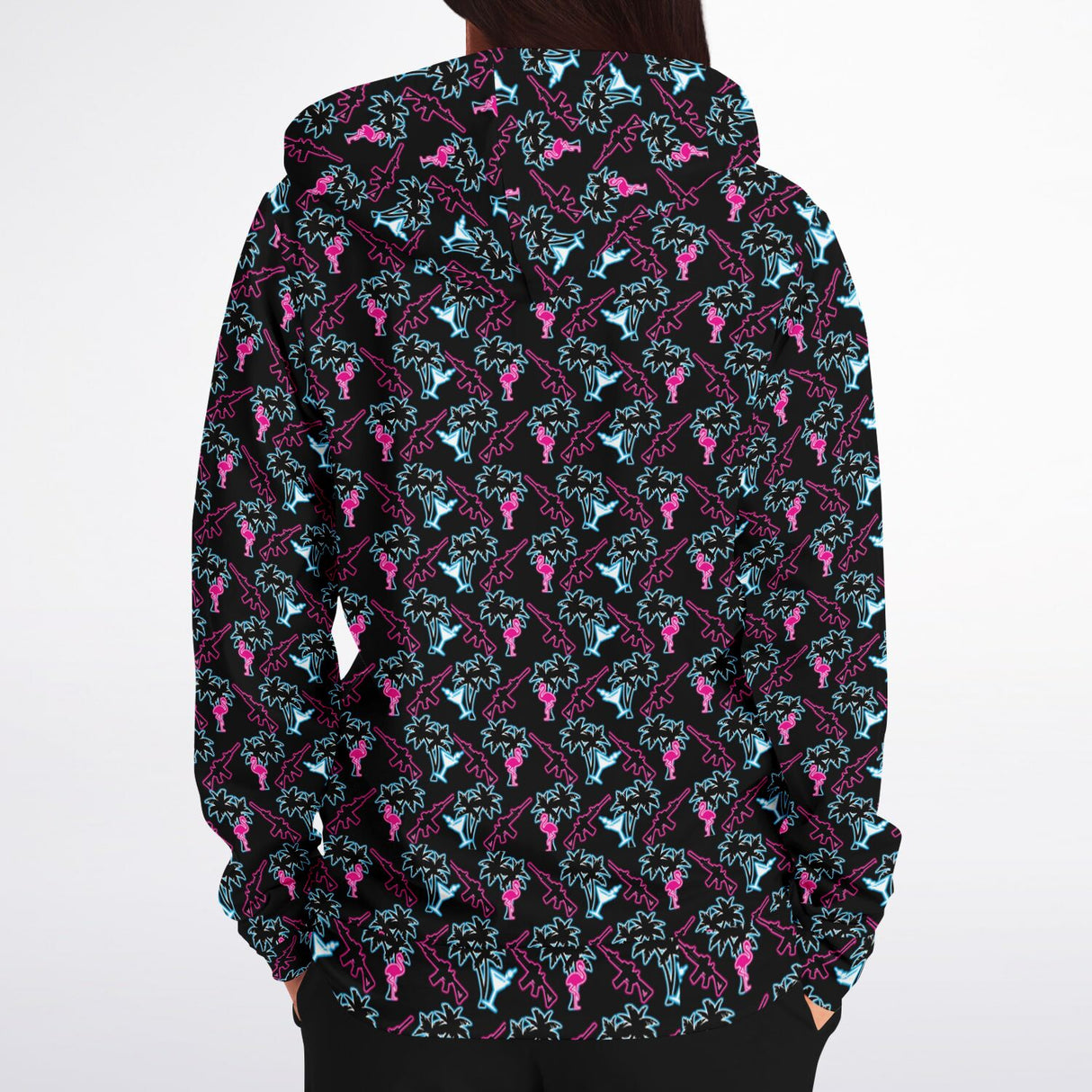 Sudadera con capucha y cremallera Rad Palm Neon Attack