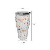 High Capacity Hibiscus Black 30oz Tumbler