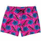 Rad Palm High Capacity Hibiscus Men's Swim Trunks