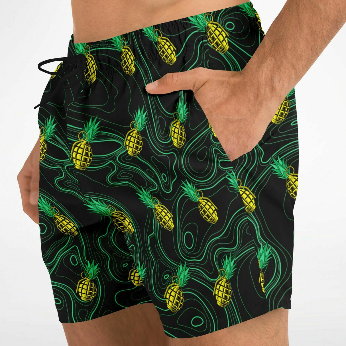 Rad Palm Pineapple Death Swim Trunks