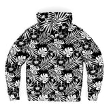 Sudadera con capucha y cremallera de microfibra Rad Palm BLK WHT 