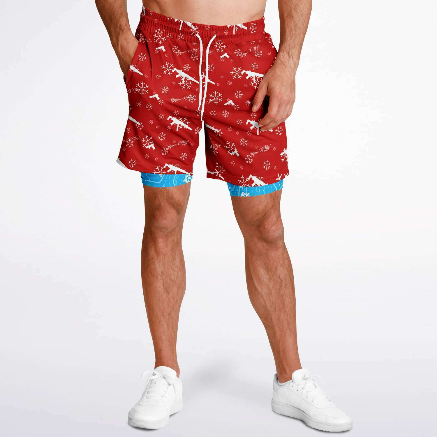 Pantalones cortos 2 en 1 para hombre Yippee Ki Yay de Rad Palm 