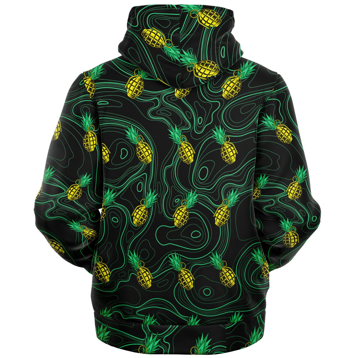 Sudadera con capucha y forro polar con diseño de piña y muerte de Rad Palm 