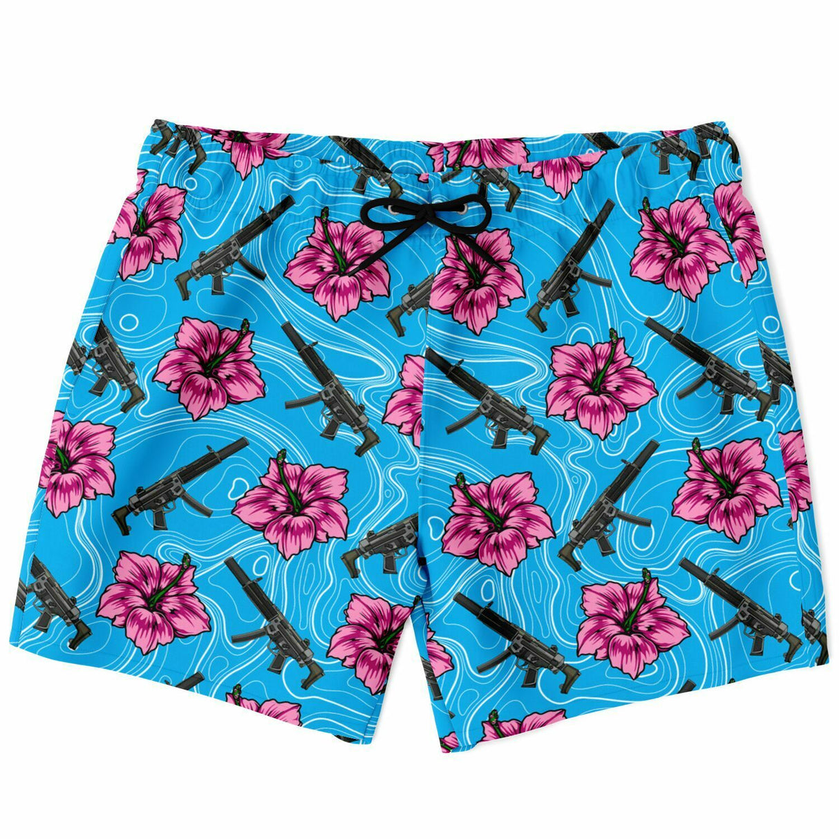 Bañador de hombre azul hibisco de alta capacidad Rad Palm