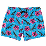 Bañador de hombre azul hibisco de alta capacidad Rad Palm