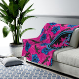 Rad Palm High Capacity Hibiscus Velveteen Plush Blanket