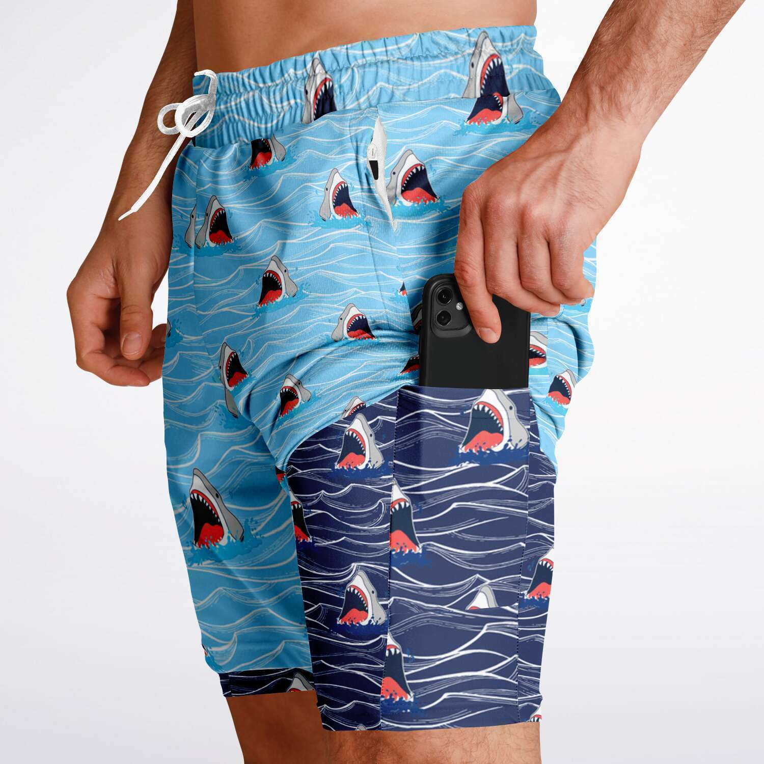 Pantalones cortos 2 en 1 Rad Palm Shark Bait para hombre 