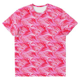 Camiseta unisex rosa tropical Rad Palm 